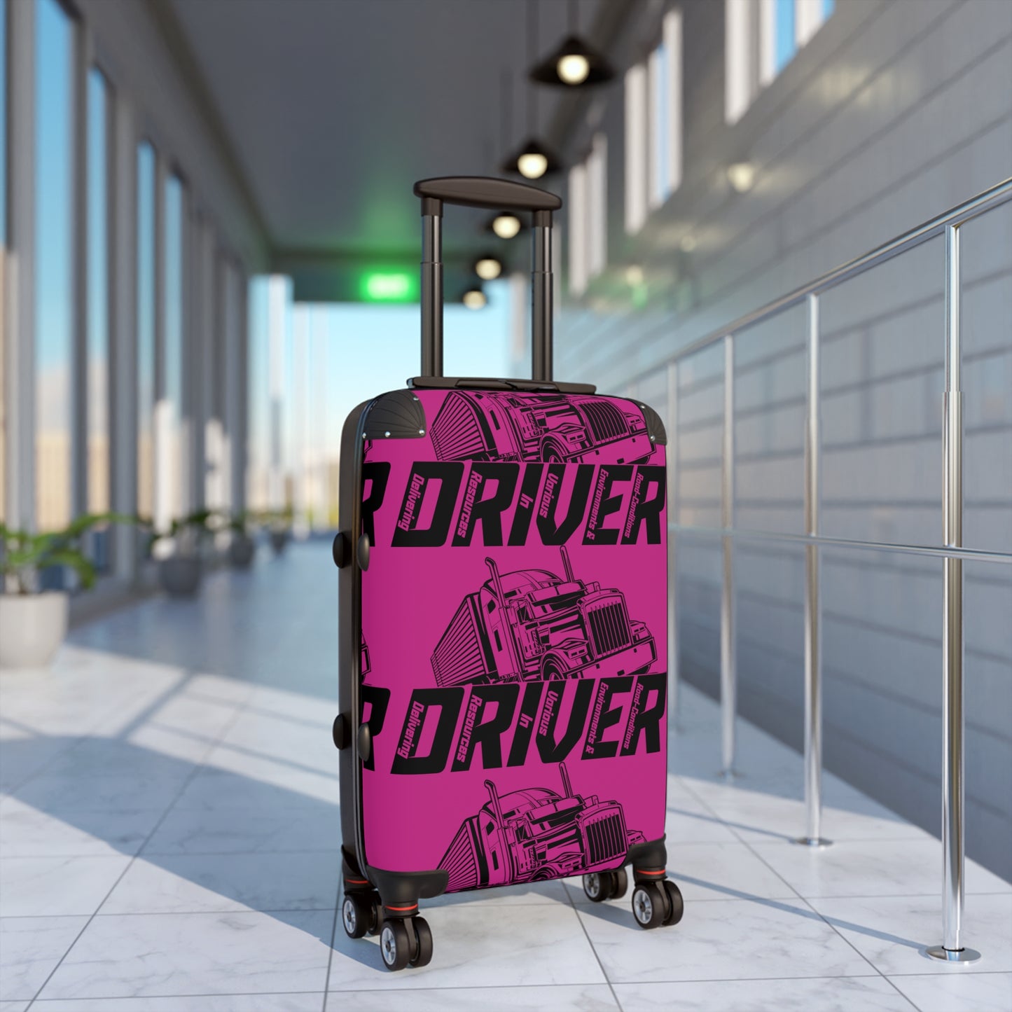 Truck Driver-Themed Suitcase for Truck Enthusiasts, Travel Gear, Luggage for Road Trips, Perfect Gift for Drivers, Adventurers