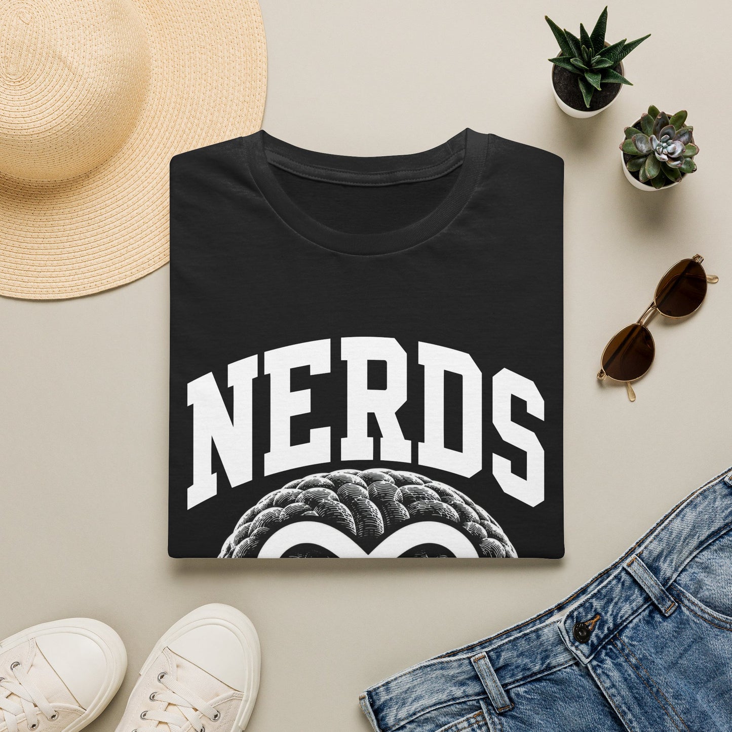Nerds Brain Infinity Graphic T-Shirt — Funny Retro Smart Pride Tee