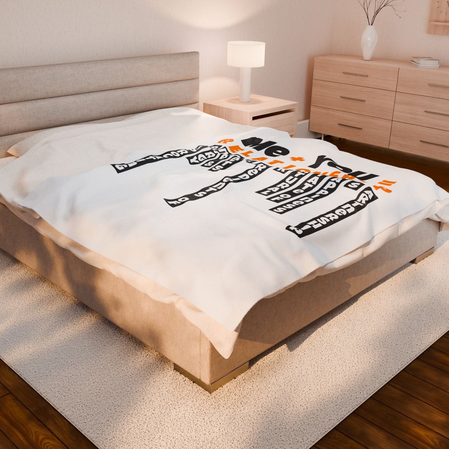 Relationship Goals Velveteen Plush Blanket, Cozy Throw for Couples, Gift for Anniversaries, Soft Home Decor for Love