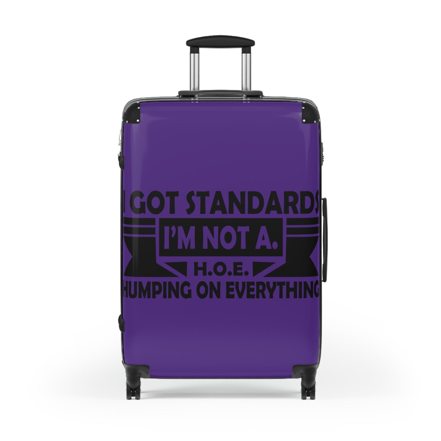 I'M Not A H.O.E. Travel Suitcase with Bold Quote, Fun Luggage for Adventurers, Unique Carry-On for Trips, Gift for Travelers, Vacation Essentials