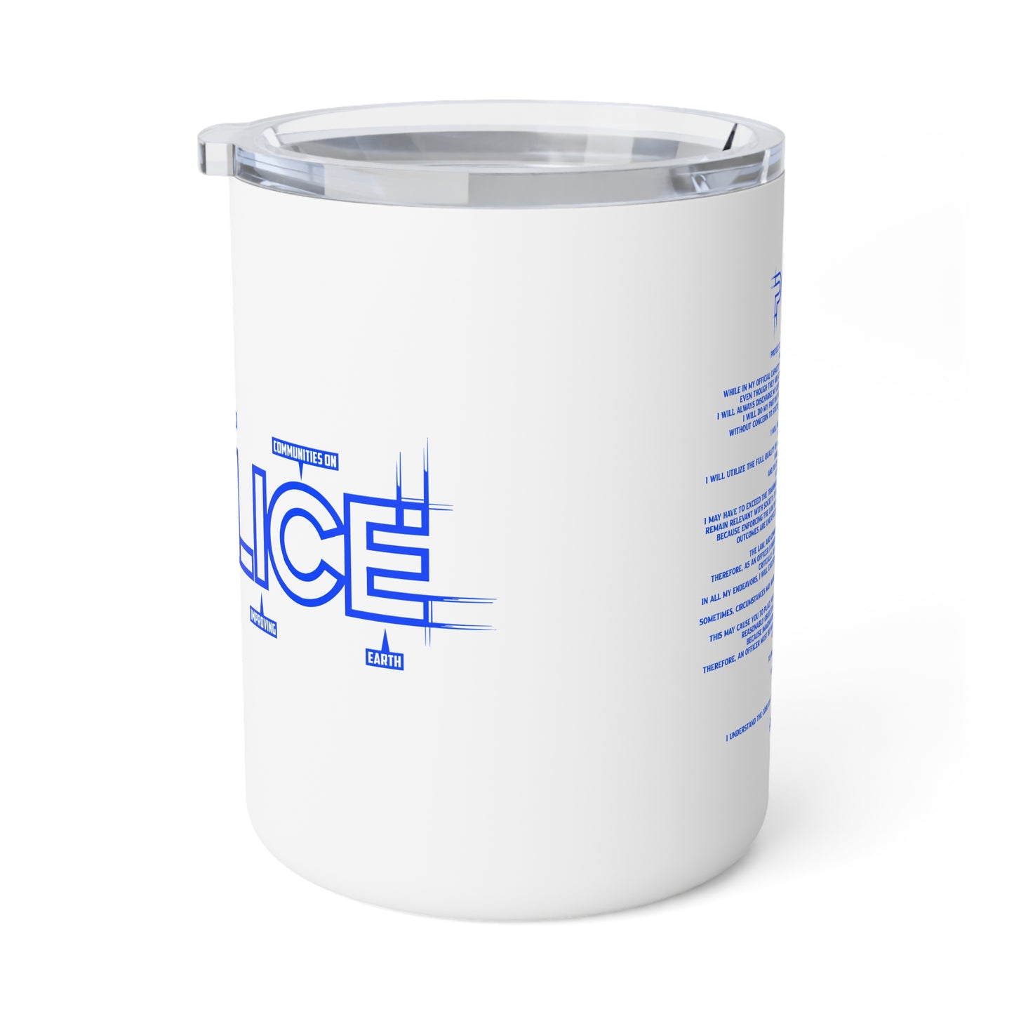P.O.L.I.C.E. (Professional Officer of Law Improving Communities on Earth) Stylish Insulated Coffee Mug | Perfect for Law Enforcement
