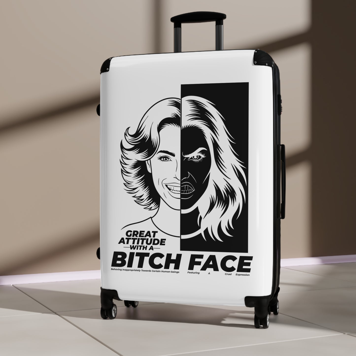 Bitch Face Suitcase - Travel Luggage for Bold Personalities, Funny Gift for Travelers, Great Attitude Luggage, Stylish Carry-On for [...]