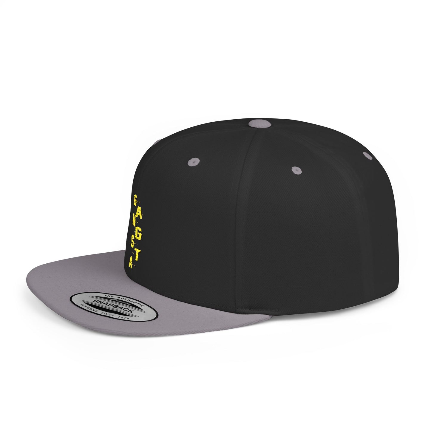 G.A.N.G.S.T.A. Flat Bill Snapback Hat, Cool Streetwear Cap for Trendy StyleS