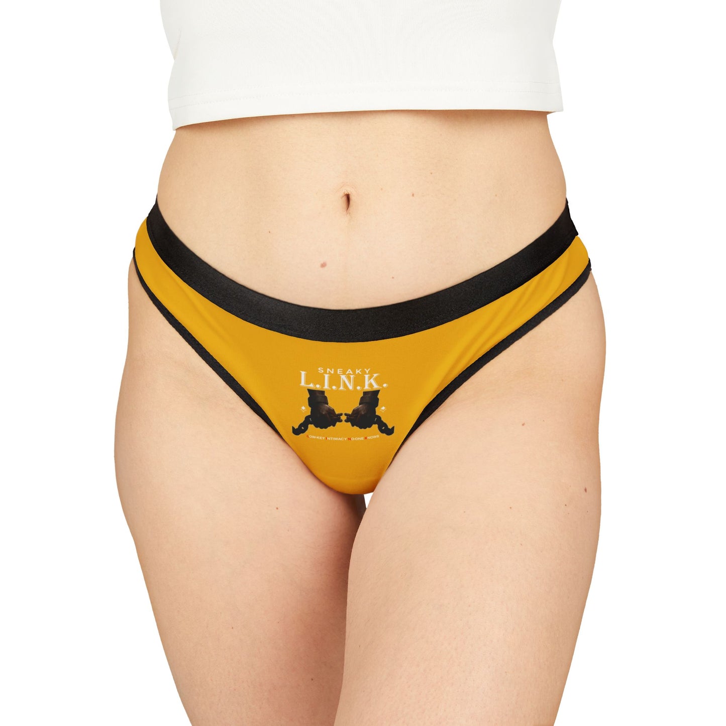 Sneaky L.I.N.K (Low-Key Intimacy No-one Knows) Stylish Women's Thongs - Fun and Flirty Underwear, Perfect for Everyday Wear, Lingerie Gift for Her, Comfortable