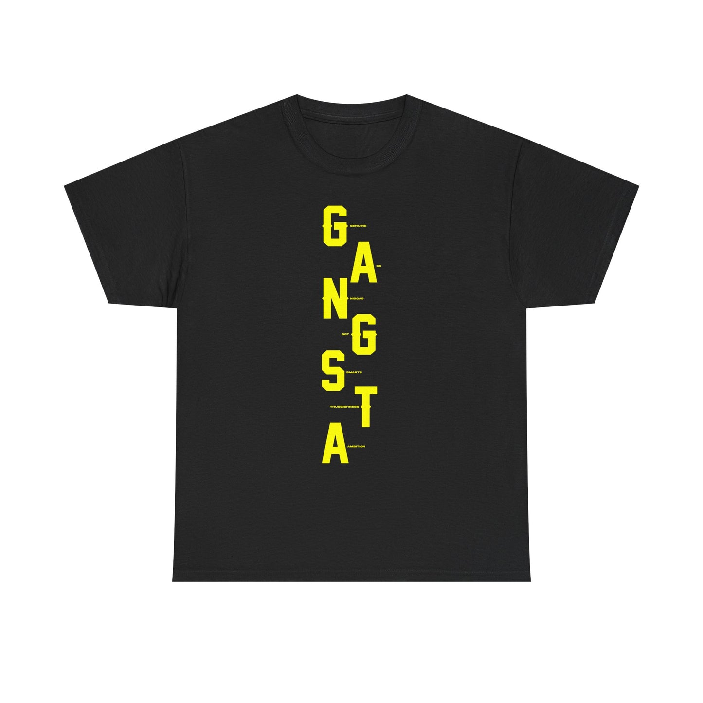 Gangsta Vibes Unisex Heavy Cotton Tee, Streetwear Shirt, Rap Culture Fashion, Music Lovers Gift, Urban Casual Outfit