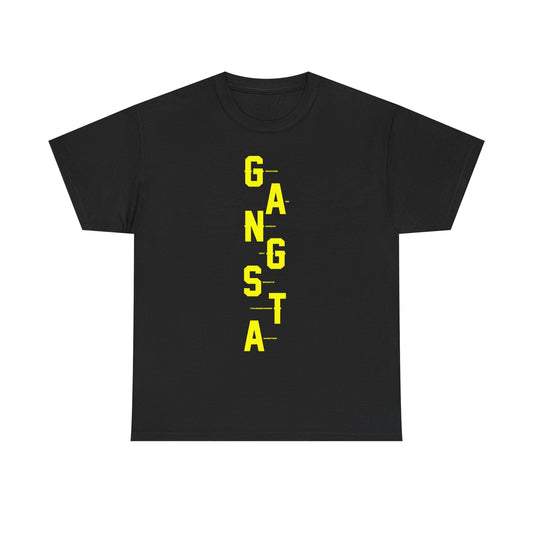 Gangsta Vibes Unisex Heavy Cotton Tee, Streetwear Shirt, Rap Culture Fashion, Music Lovers Gift, Urban Casual Outfit