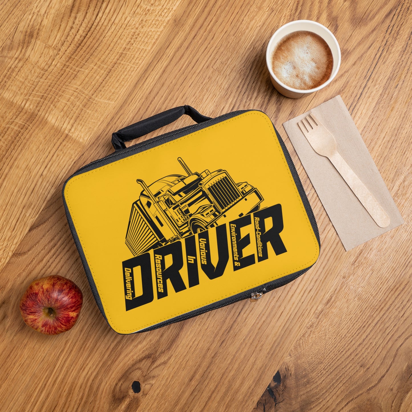 Driver Lunch Bag – Yellow Truck Graphic Insulated Tote