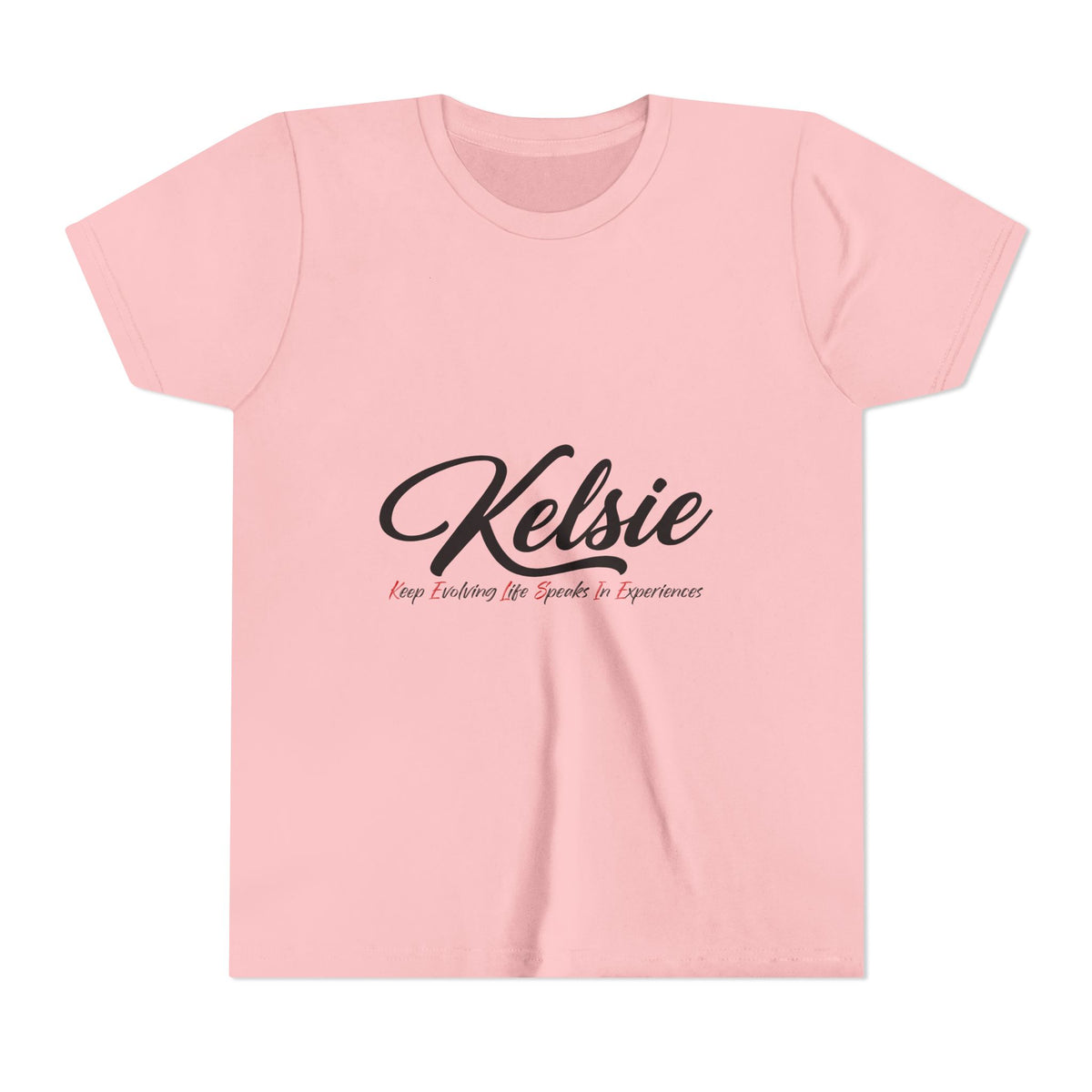 Kelsie Youth Tee – Personalized Name Script Kids Shirt