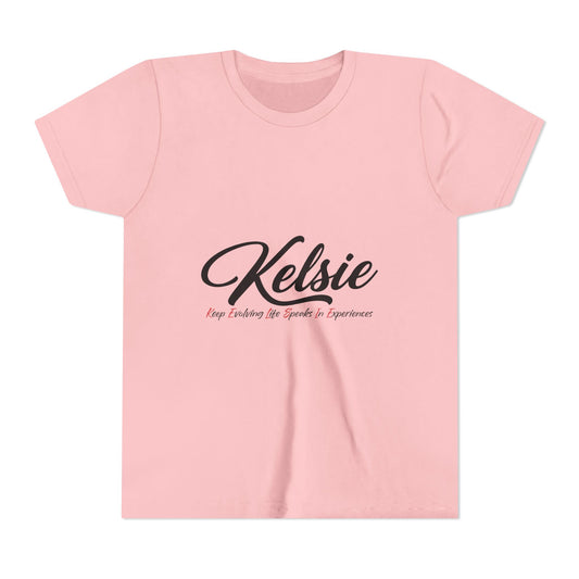 Kelsie Youth Tee – Personalized Name Script Kids Shirt
