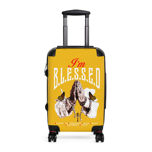 Blessed Travel Suitcase - Stylish Luggage with Inspirational Design, Carry-On Bag, Travel Accessory, Gift for Travelers, Vacation Essentials