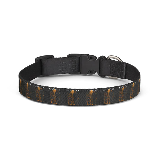 Get At Me Dog - Clip-on Pet Collar — Rustic Brown Striped Dog Collar (Adjustable, Durable)