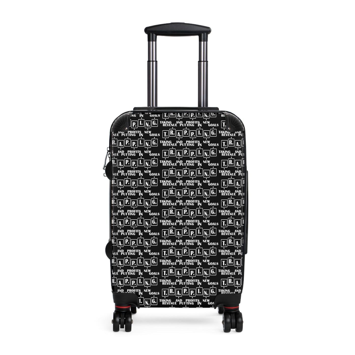 TRAPPING Stylish Travel Suitcase, Trendy Luggage, Black Pattern Carry-On,