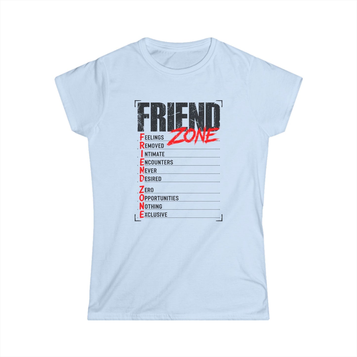 Friend Zone Tee — "Friend" Checklist Graphic Women's T-Shirt