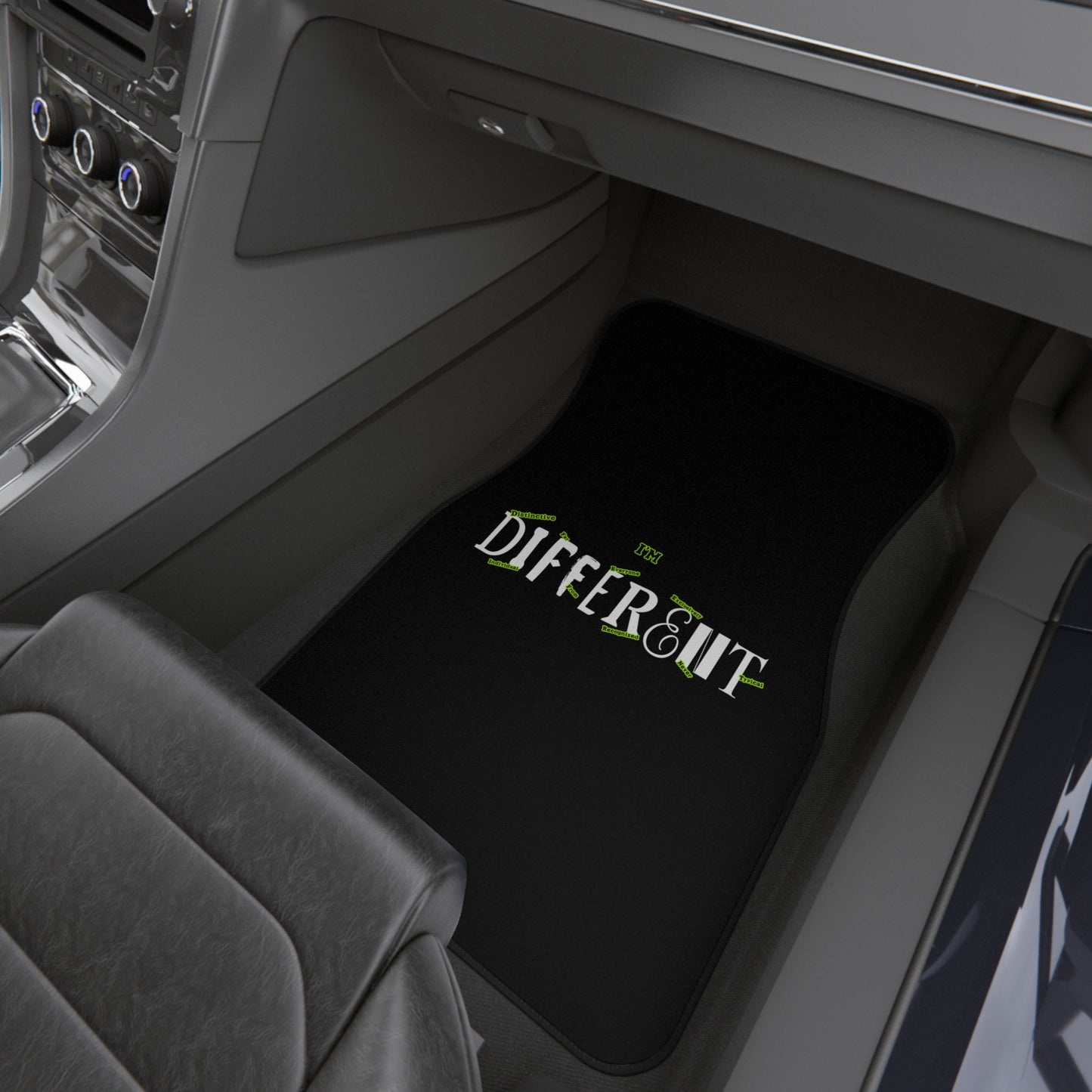 Car Mats — “Different” Graphic Front Floor Mats (Pair)