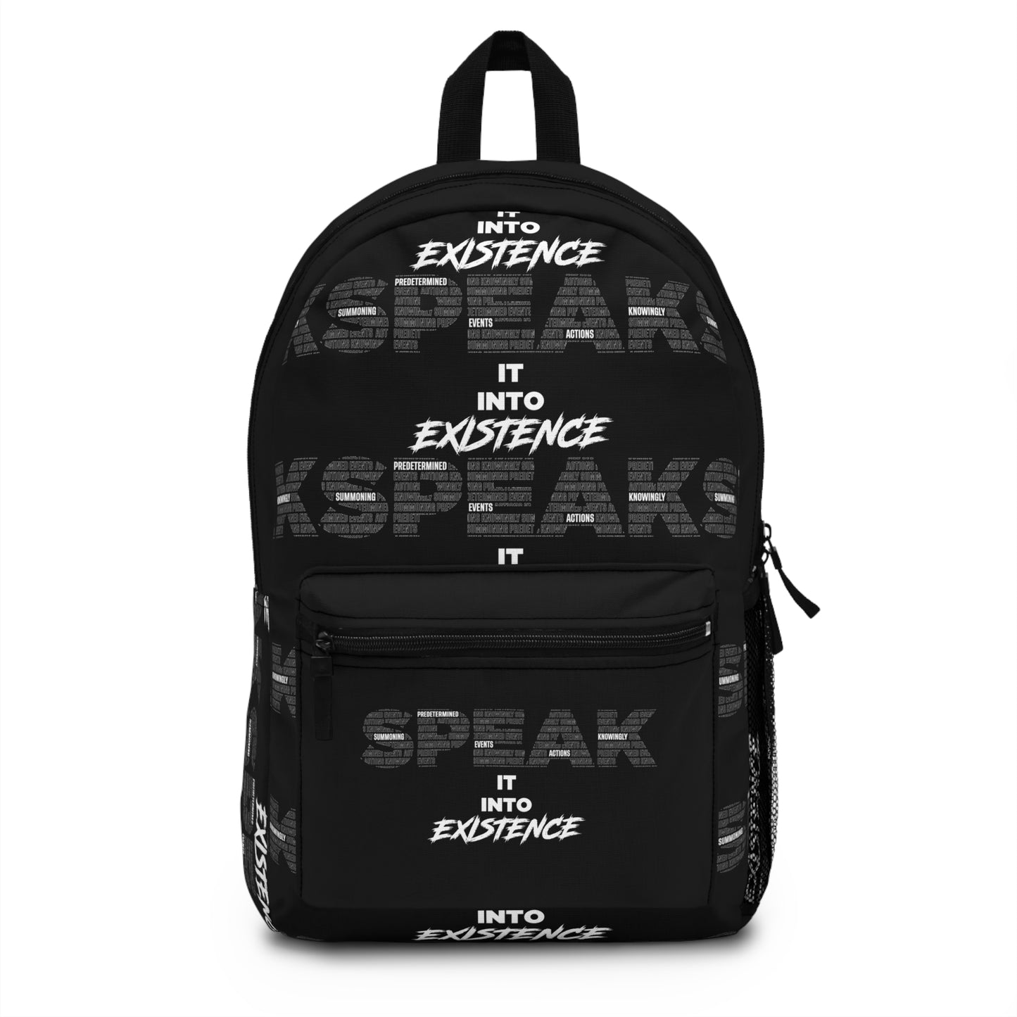 Inspirational Backpack: Speak It Into Existence, Trendy School Bag, Motivational Pack, Travel Rucksack, Gift for Dreamers