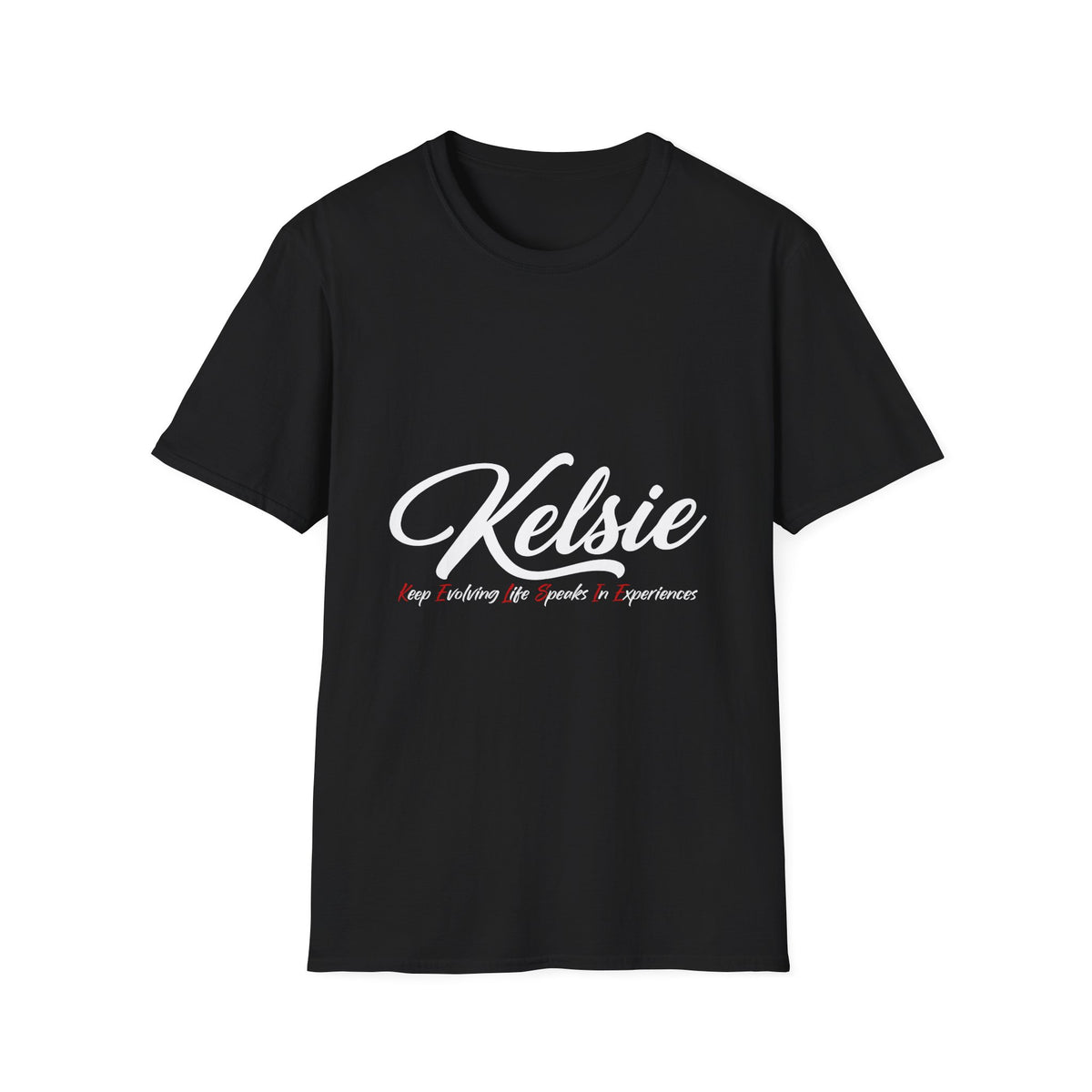 Kelsie Personalized Name T-Shirt — Script Monogram Tee