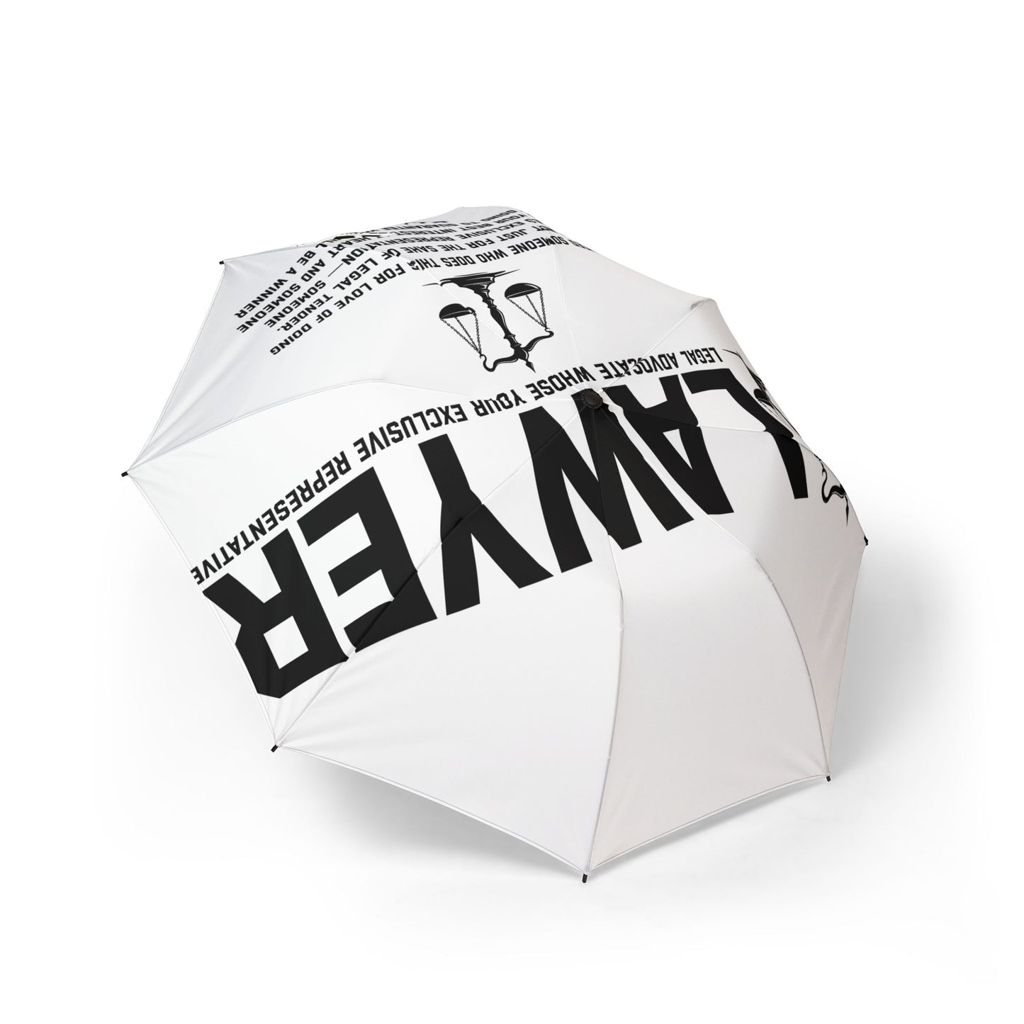 Lawyer Print Umbrella — Foldable Semi‑Automatic Travel Umbrella