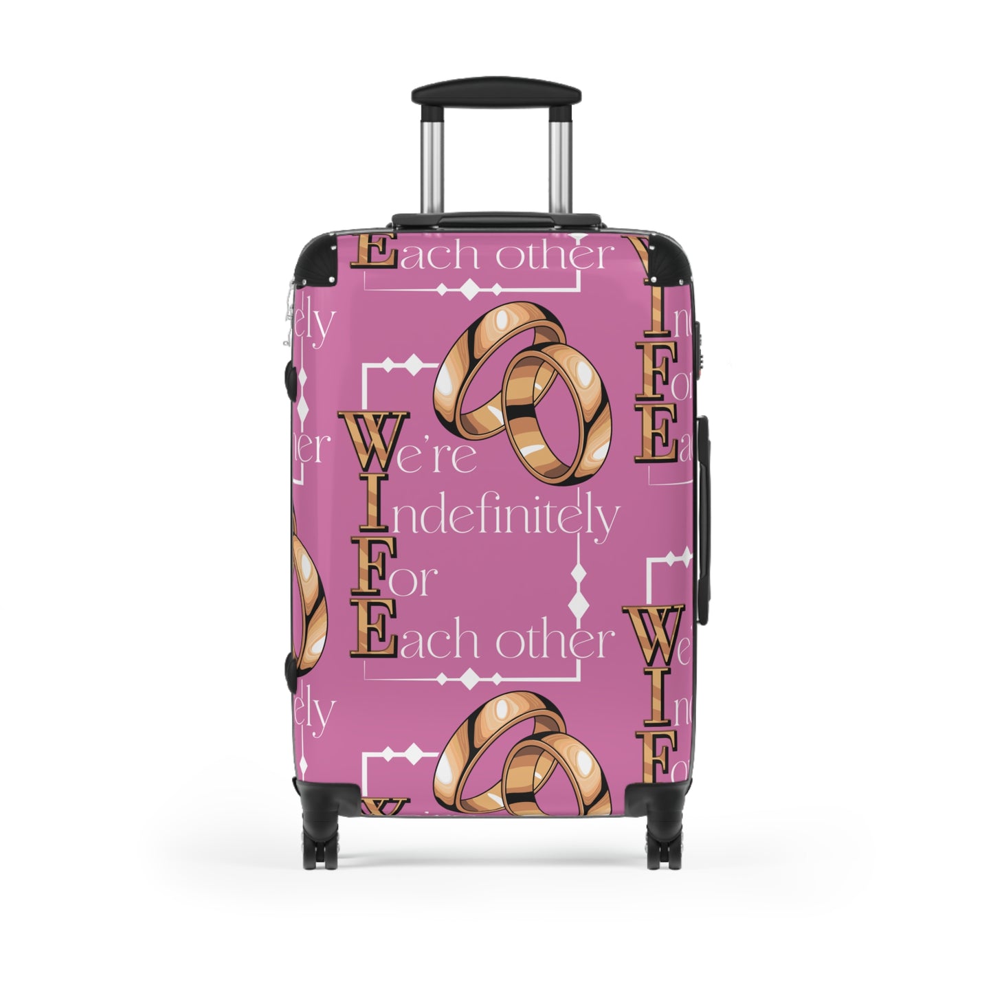 W.I.F.E. Personalized Wedding Suitcase, Travel Luggage for Couples, Honeymoon Essentials, Engaged Gifts, Bride to Be