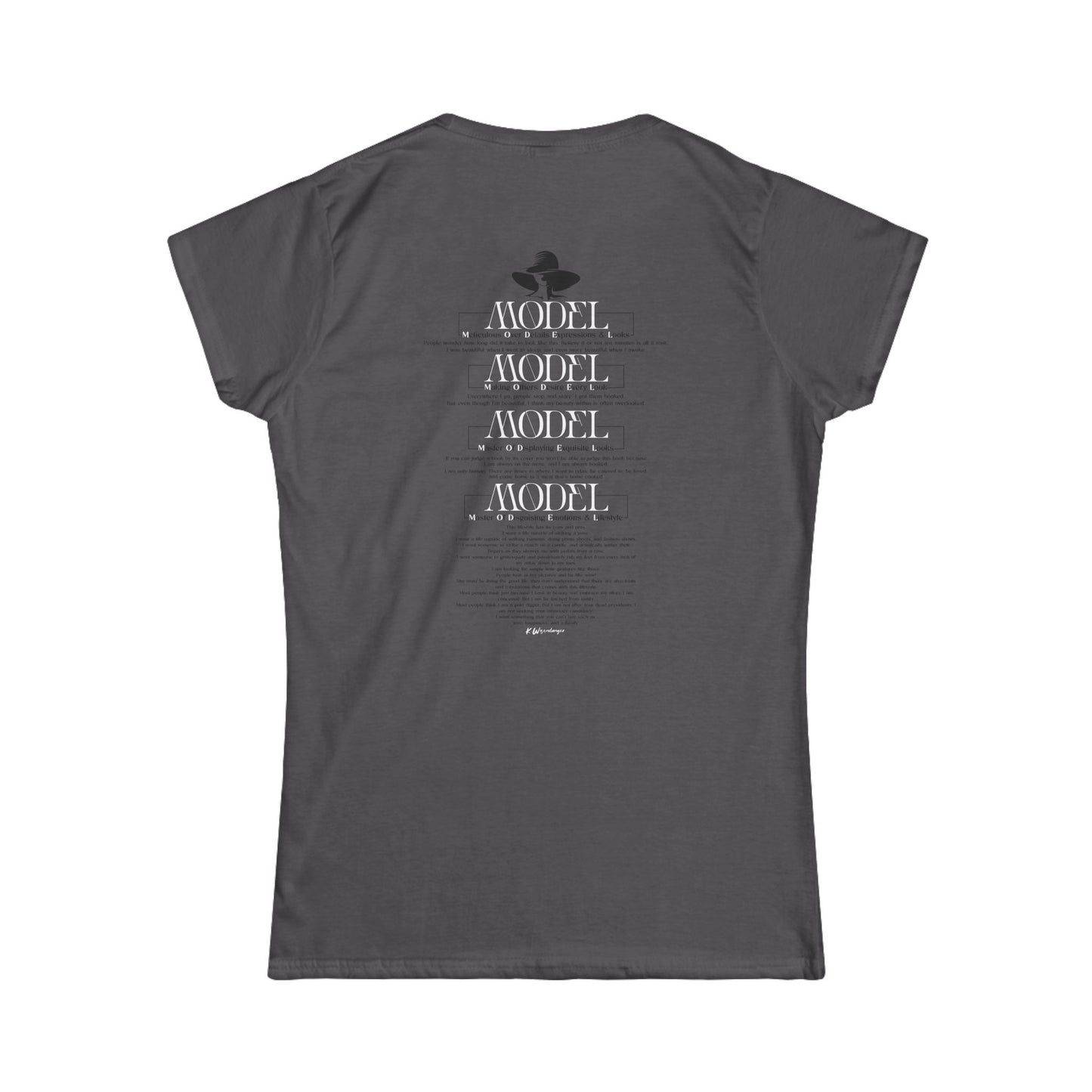 Chic Women's Softstyle Tee - 'I'm a Model' Fashion Quote Shirt