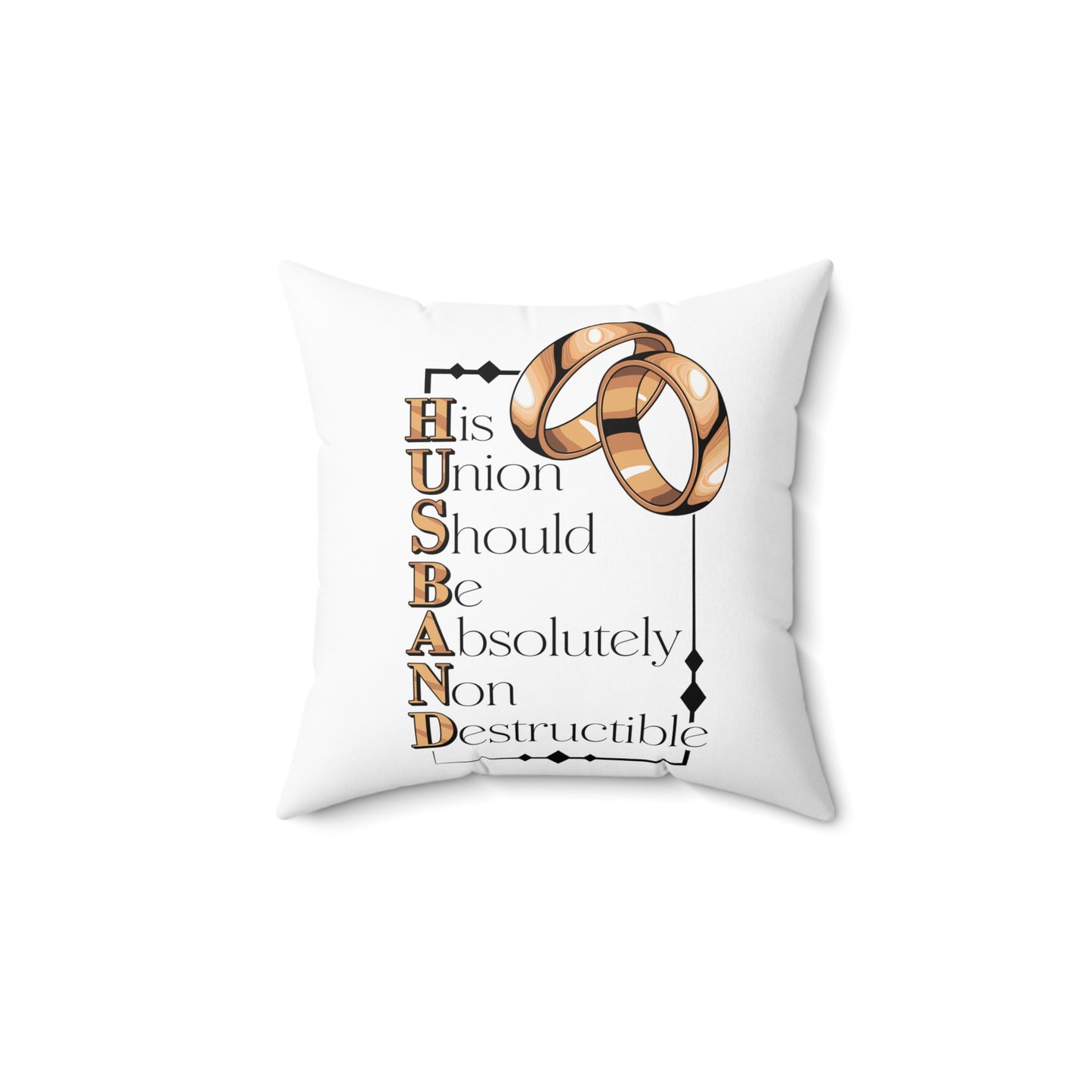 H.U.S.B.A.N.D. Elegant Wedding Pillow