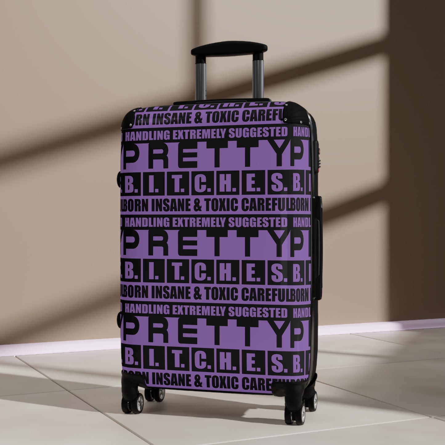 Pretty BITCHES Trendy Travel Suitcase with Bold Design, Luggage for Stylish Travelers