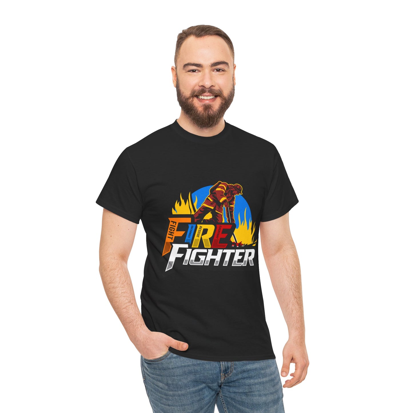 F.I.R.E. fighter (Fight Infernos Rescue Everyday) Unisex Heavy Cotton Tee – Honor Our Heroes