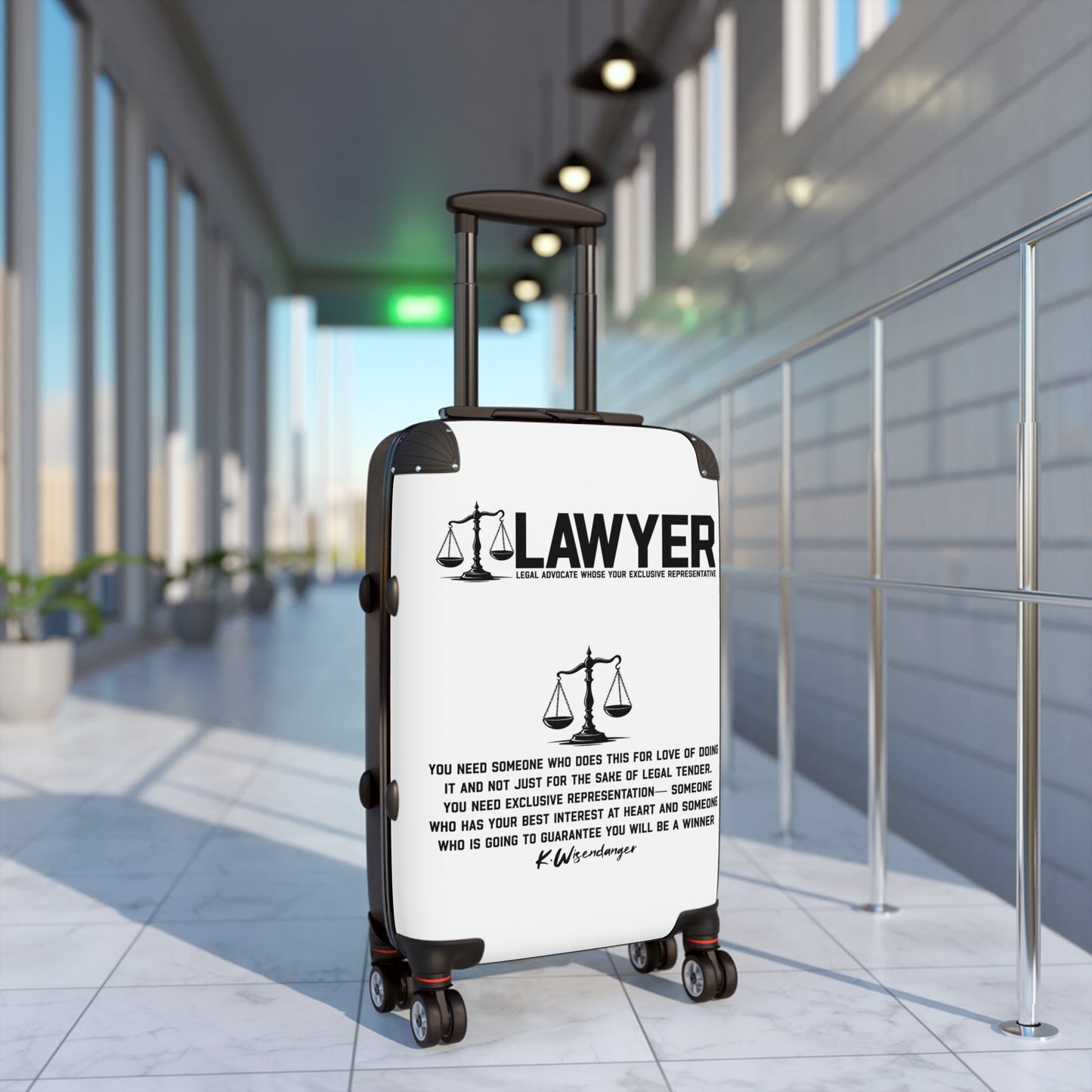 Lawyer Theme Suitcase - Perfect for Legal Professionals, Travel Gifts, Attorney Accessory, Law School Graduation, Legal Themed Gifts