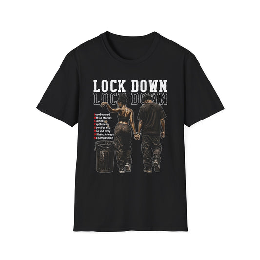 Lock Down Graphic T-Shirt — Holding Hands Street Art Design