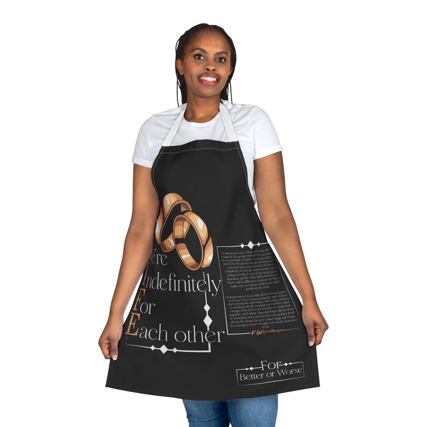 PREMIUM Wife We're Indefinitely For Each Other Apron – Romantic Wedding Anniversary Cooking Apron