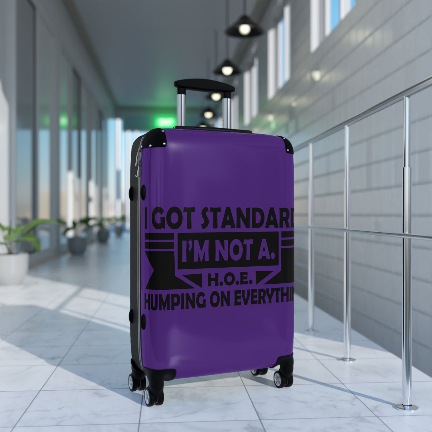 I'M Not A H.O.E. Travel Suitcase with Bold Quote, Fun Luggage for Adventurers, Unique Carry-On for Trips, Gift for Travelers, Vacation Essentials