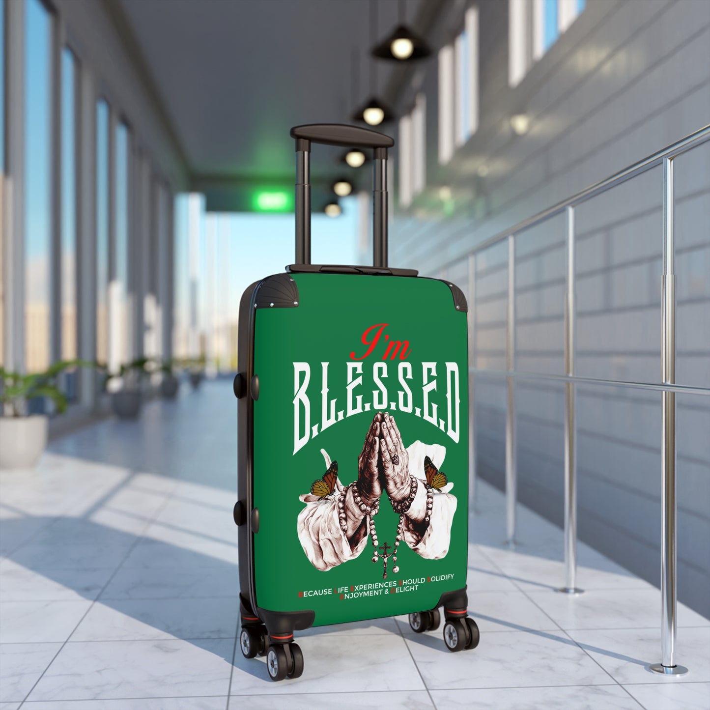 Blessed Travel Suitcase - Unique Luggage for Travelers, Faith-Inspired Gifts, Vacation Bags, Stylish Carry-On, Adventurer's Essentials