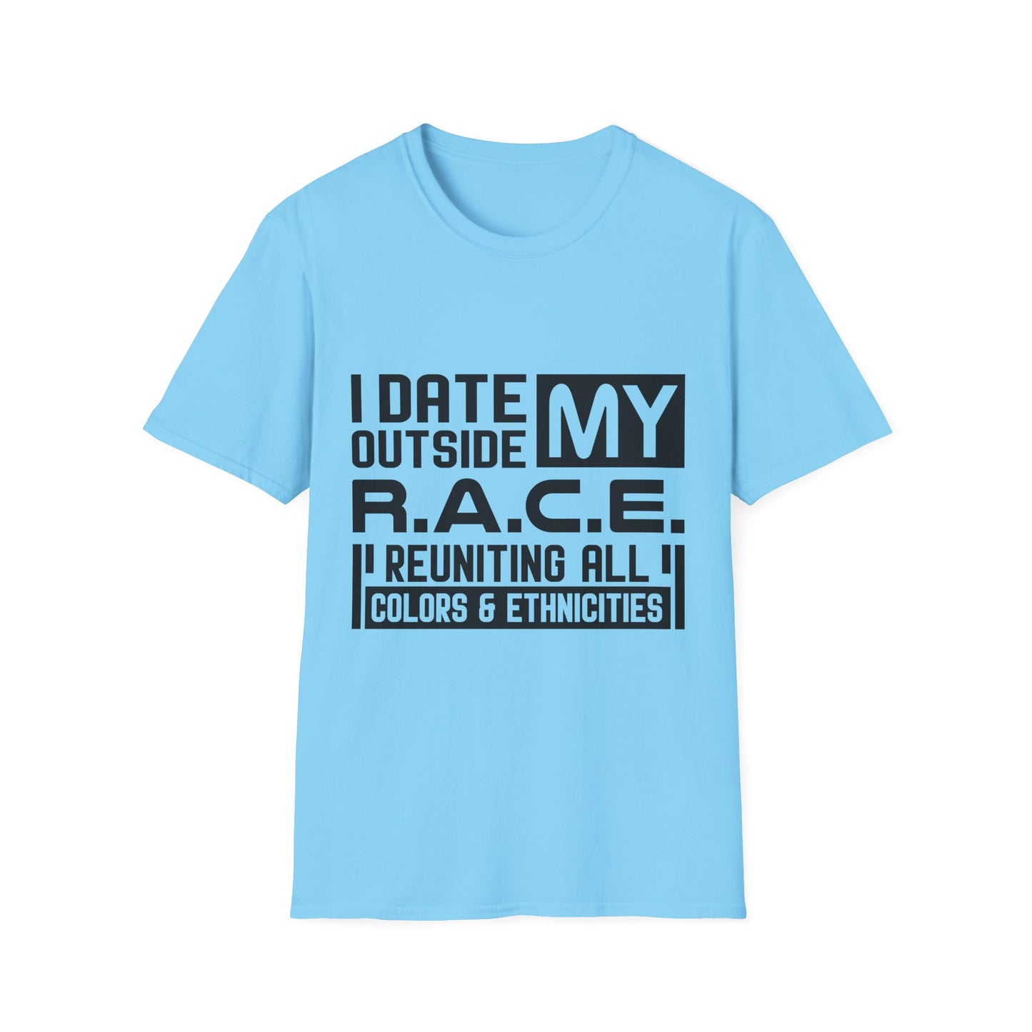 R.A.C.E. Unisex Softstyle T-Shirt Interracial For Couples