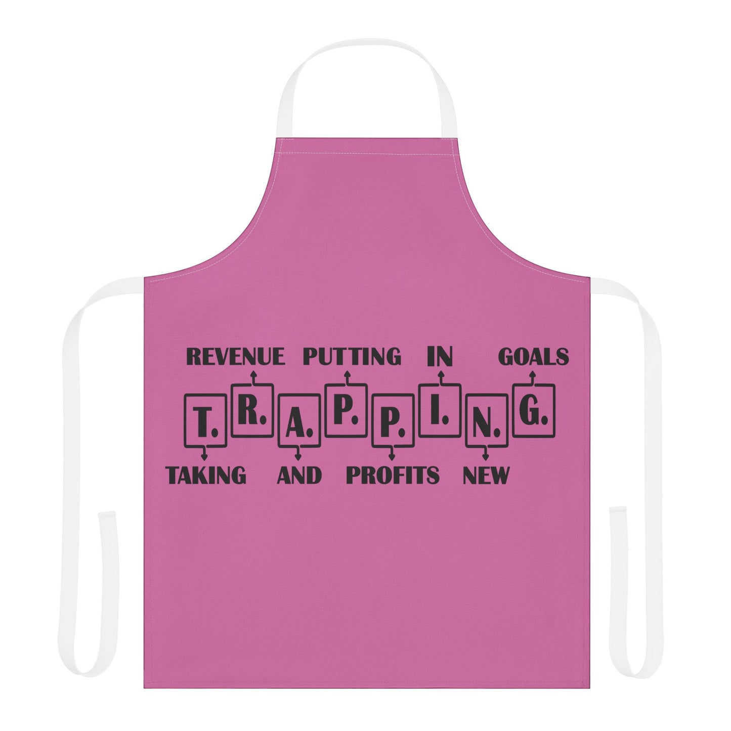Apron — “T.R.A.P.P.I.N.G.” Chef Apron with Motivational Business Word Art