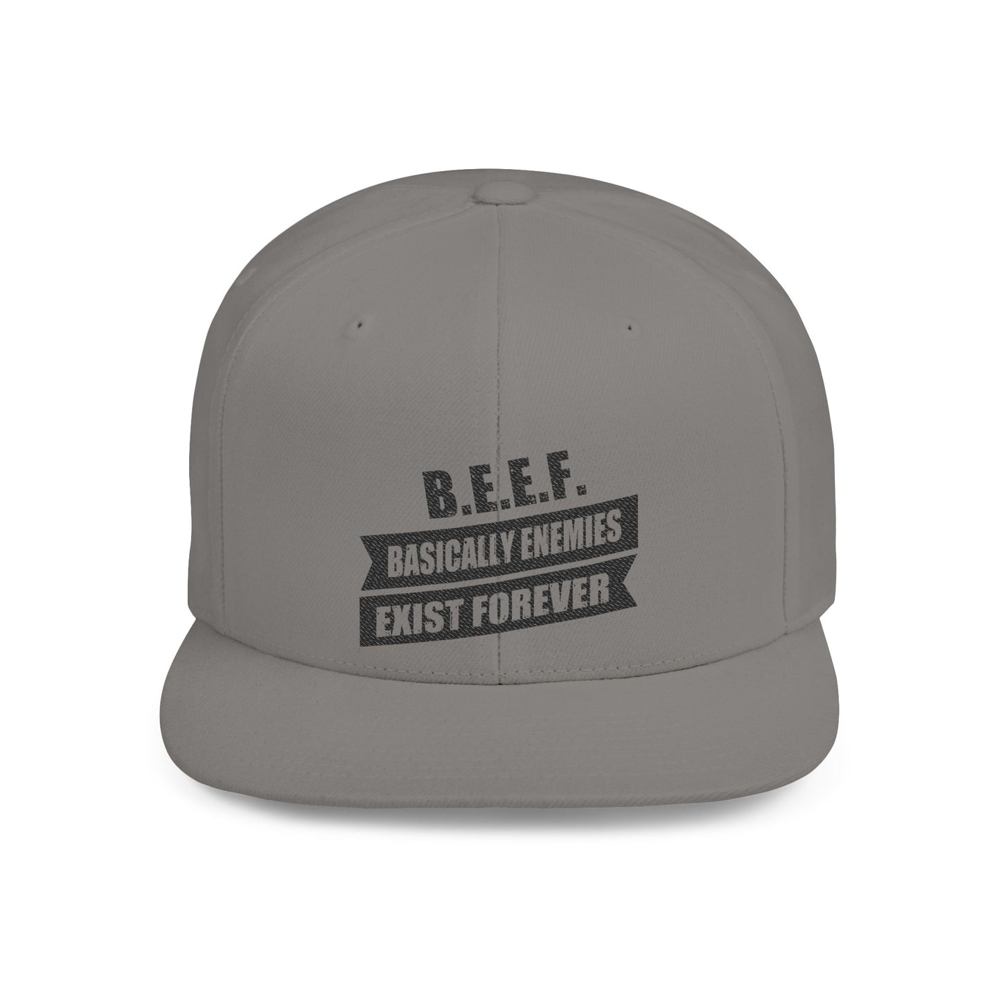 B.E.E.F. Snapback Hat, Cool Flat Bill Cap, Trendy Streetwear, Gift for Friends, Casual Accessories, Unisex Headwear