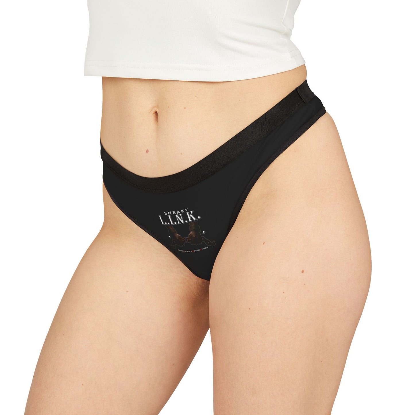 Sneaky L.I.N.K. (Low -Key Intimacy No-one Knows) Women's Thongs | Playful Underwear, Cute Lingerie, Cheeky Accessories