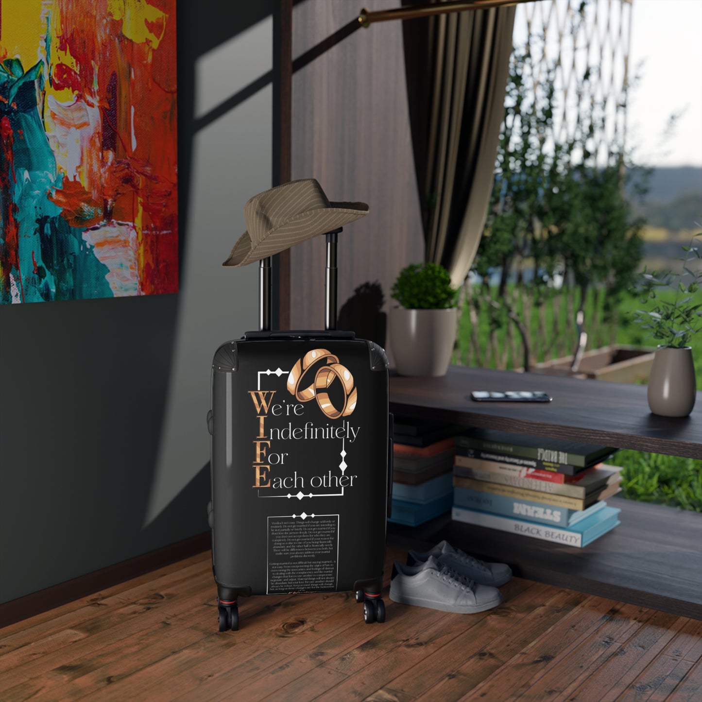 W.I.F.E. (We're Indefinitely For Each-Other) Romantic Travel Suitcase - Perfect for Couples, Honeymoon Essentials, Wedding Gifts, Anniversary Celebration, Love Journey