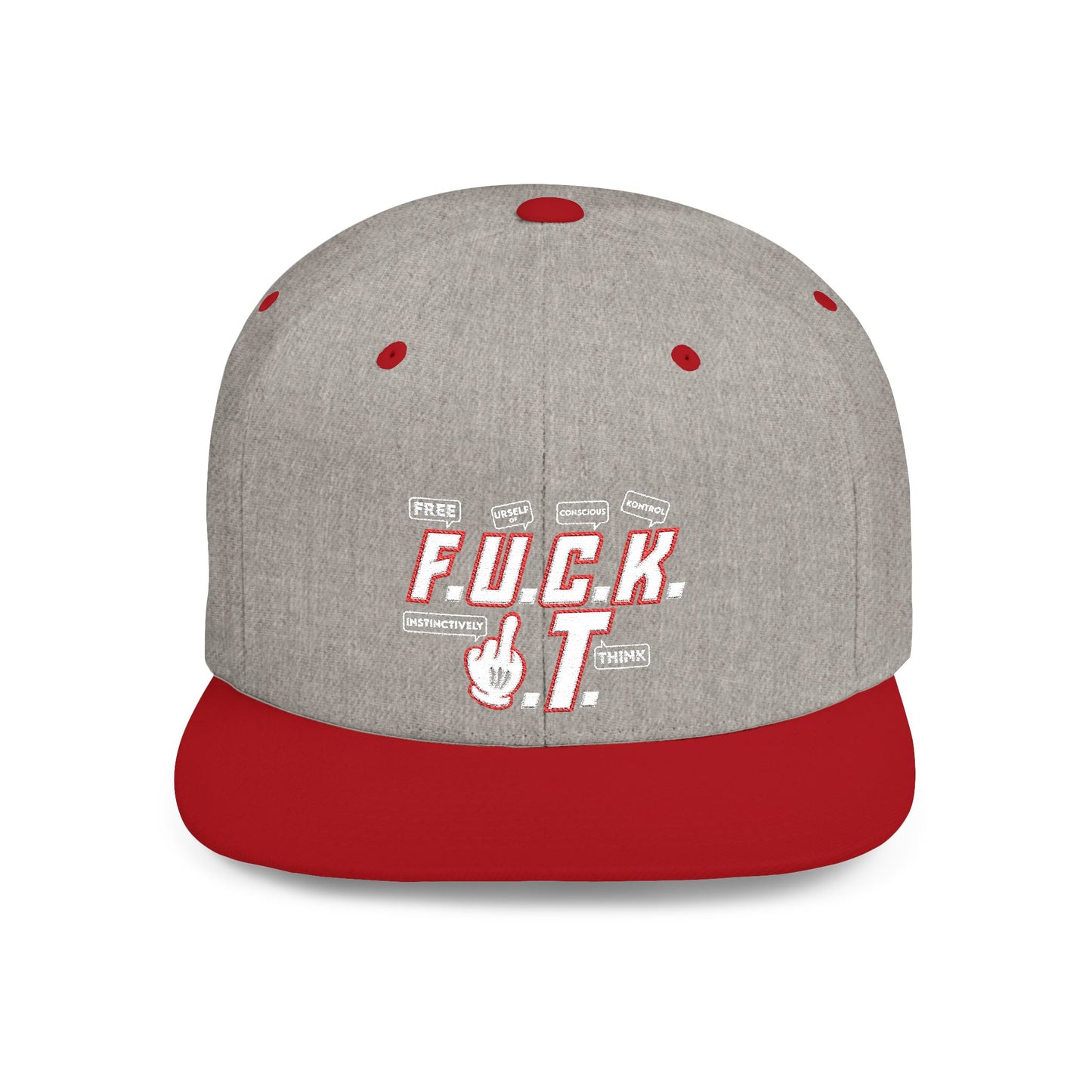 F.U.C.K. I.T. Bold Statement Flat Bill Snapback Hat, Trendy Snapback Cap, Casual Streetwear, Perfect Gift, Cool Accessory, Everyday Wear