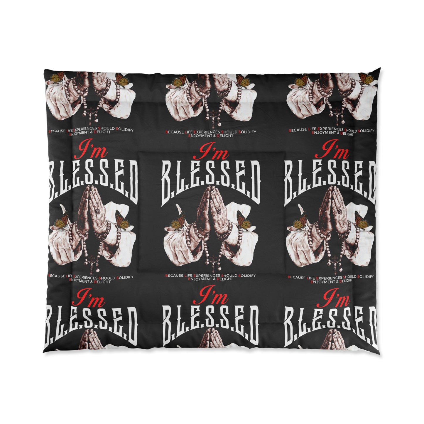 Blessed Comforter - Cozy Bedding for Spiritual Souls, Perfect for Home Decor, Gifts for Friends, Comforting Throw, Bedroom Makeover