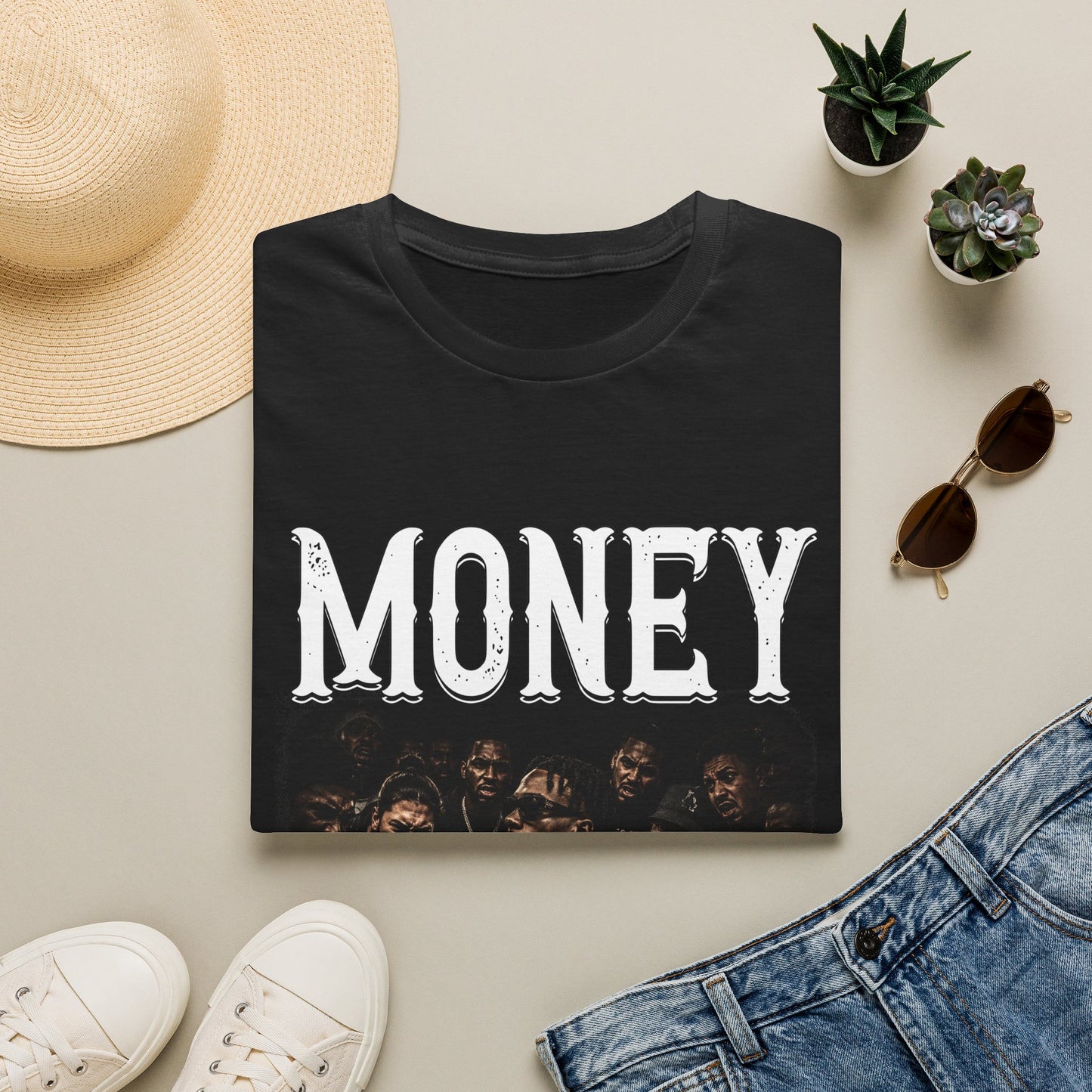 Money Graphic T‑Shirt — Vintage Band Photo Tee
