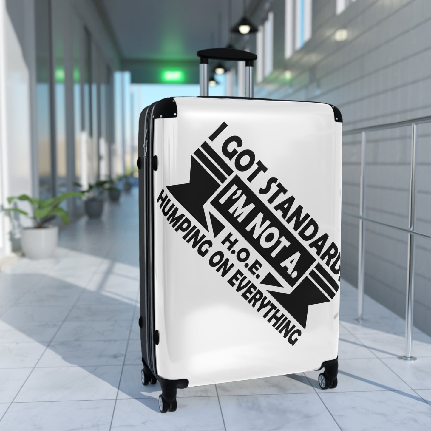 Suitcase with Quote, Travel Luggage, Black Carry-On, Fun Travel Gear, Travel Accessory, Vacation Must-Have