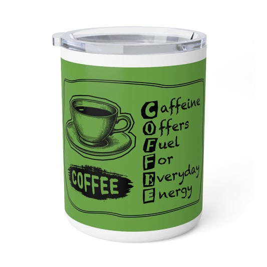 C.O.F.F.E.E. (Caffeine Offers Fuel For Everday Energy) Caffeine Boost Insulated Coffee Mug | Perfect for Coffee Lovers