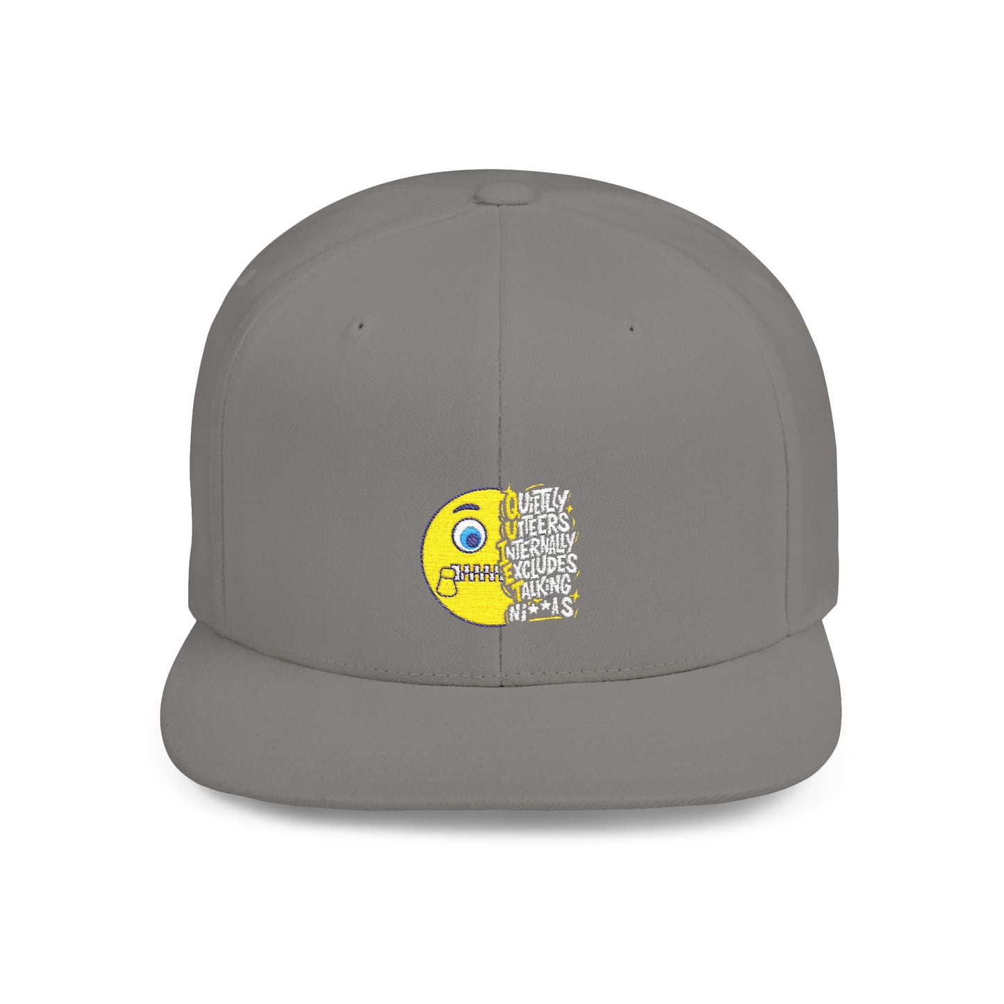 Q.U.I.E.T. Niggas Inspired Flat Bill Snapback Cap