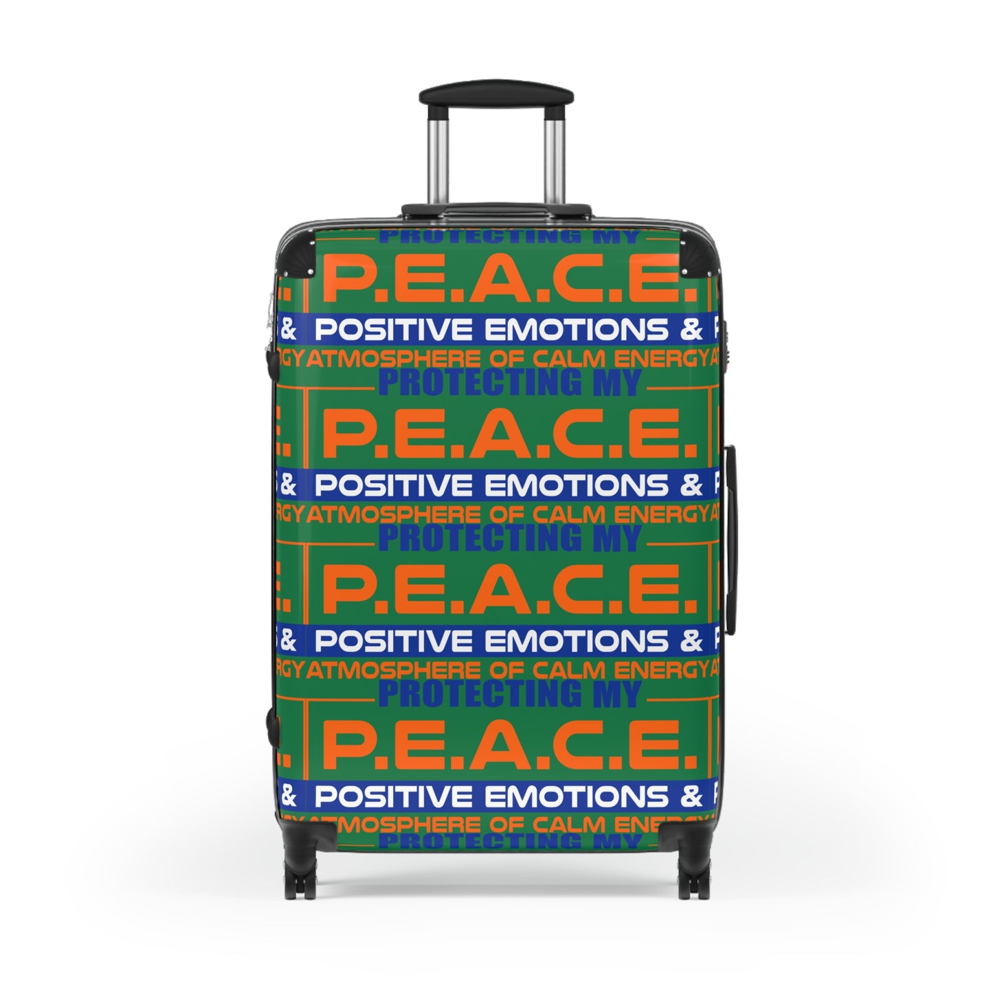 Protecting My PEACE l Vibes Suitcase | Travel Luggage for Stress-Free Journeys, Positive Emotions, Adventure, Gifts for Travelers