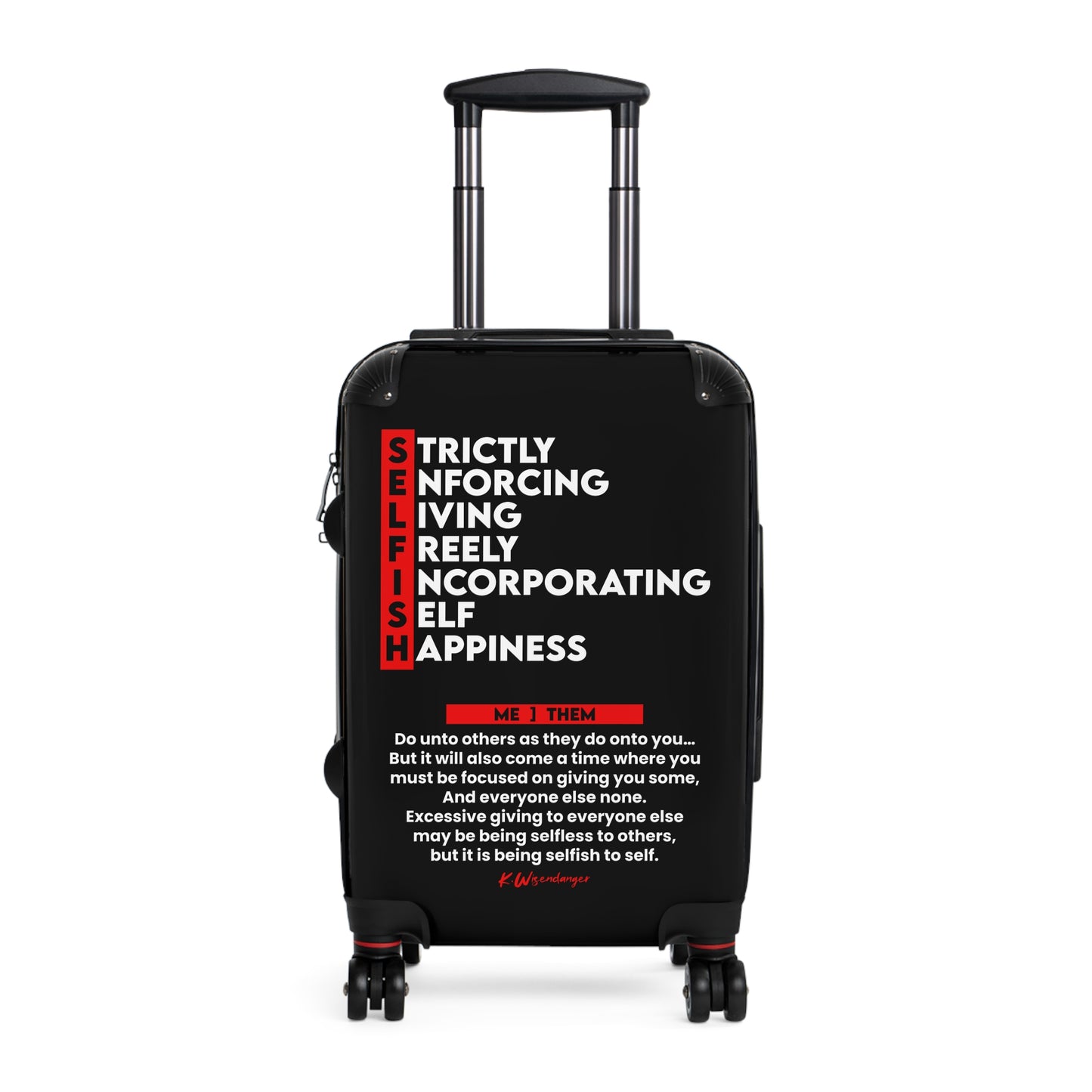Self-Care Inspirational Suitcase with Quotes, Travel Gear, Luggage for Self-Discovery, Unique Gift for Travelers, Motivational Travel [...]