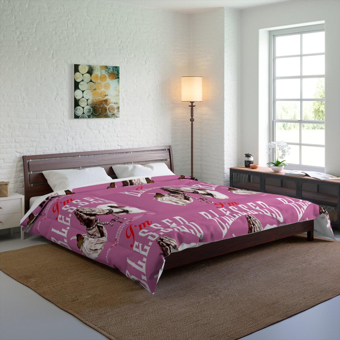 Blessed Comforter - Cozy Bedding for Faithful Souls, Perfect for Gifts, Spiritual Decor, Home Relaxation, Inspirational Room