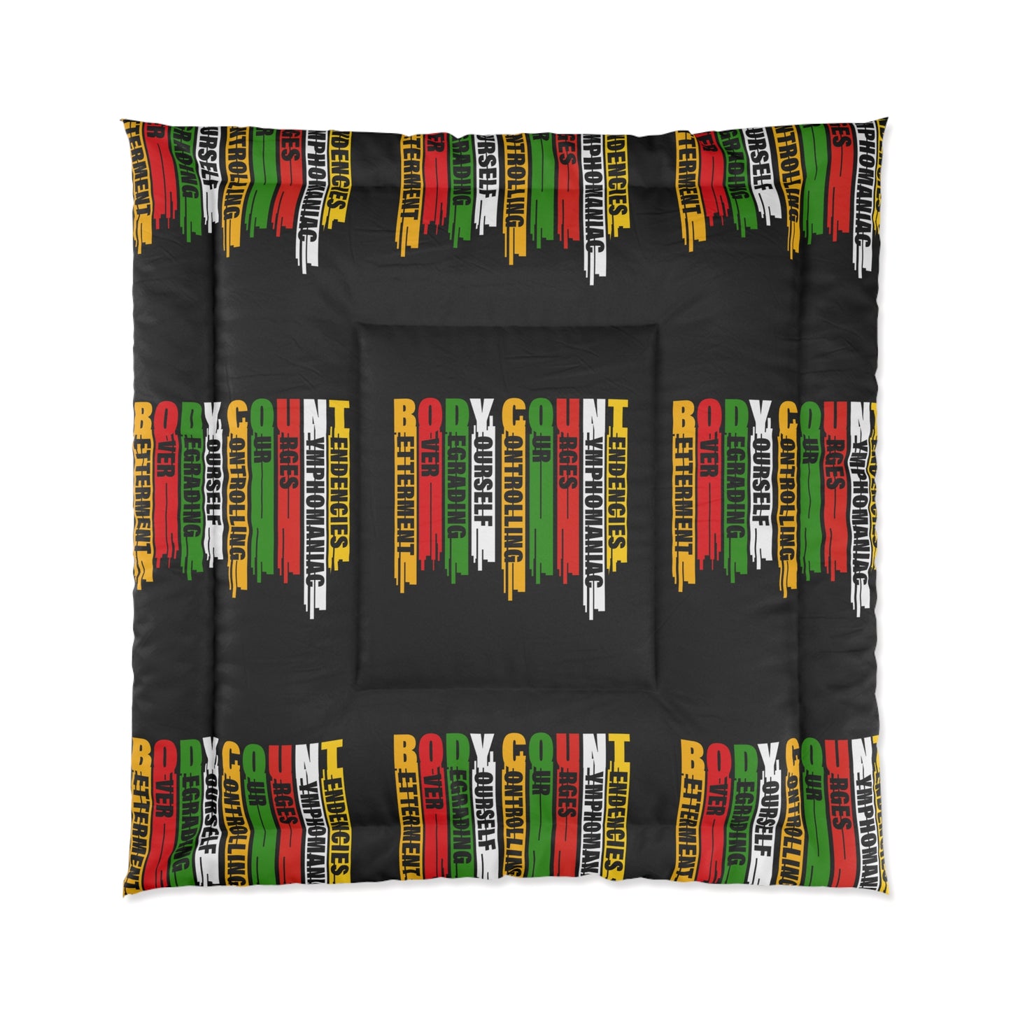 Body Count Comforter - Cozy Bedroom Decor, Music Lover Gift, Vibrant Bed Cover, Hip Hop Room Accessory, Holiday & Birthday Present