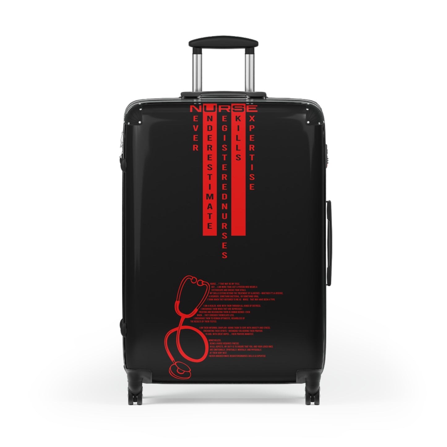 N.U.R.S.E. Suitcase - Travel Luggage, Perfect Gift for Nurses, Healthcare Travel Essential, Nurse Appreciation Week, Holiday Travel Gear
