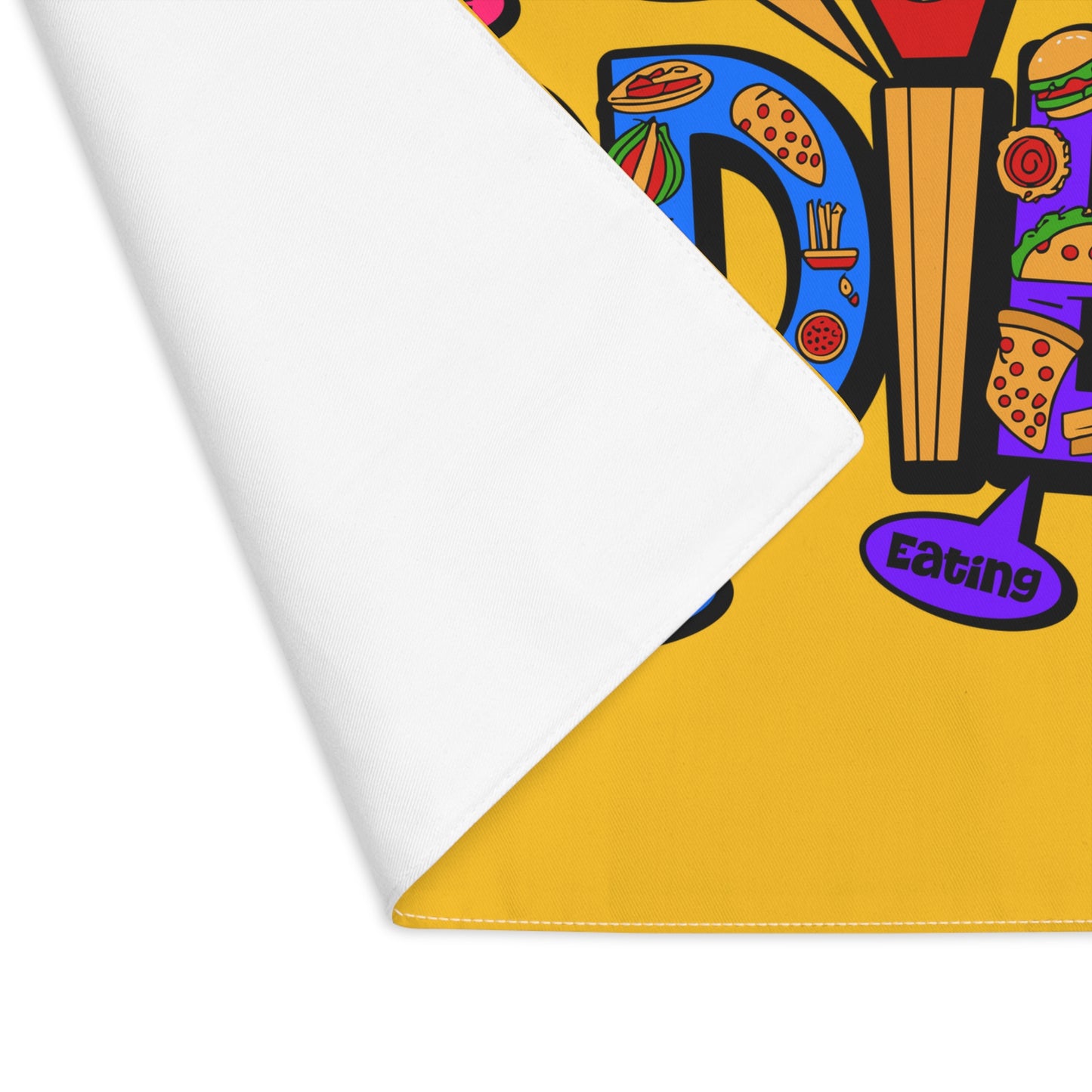 Bright 'FOODIE' Placemat — Colorful Food Lover Table Mat