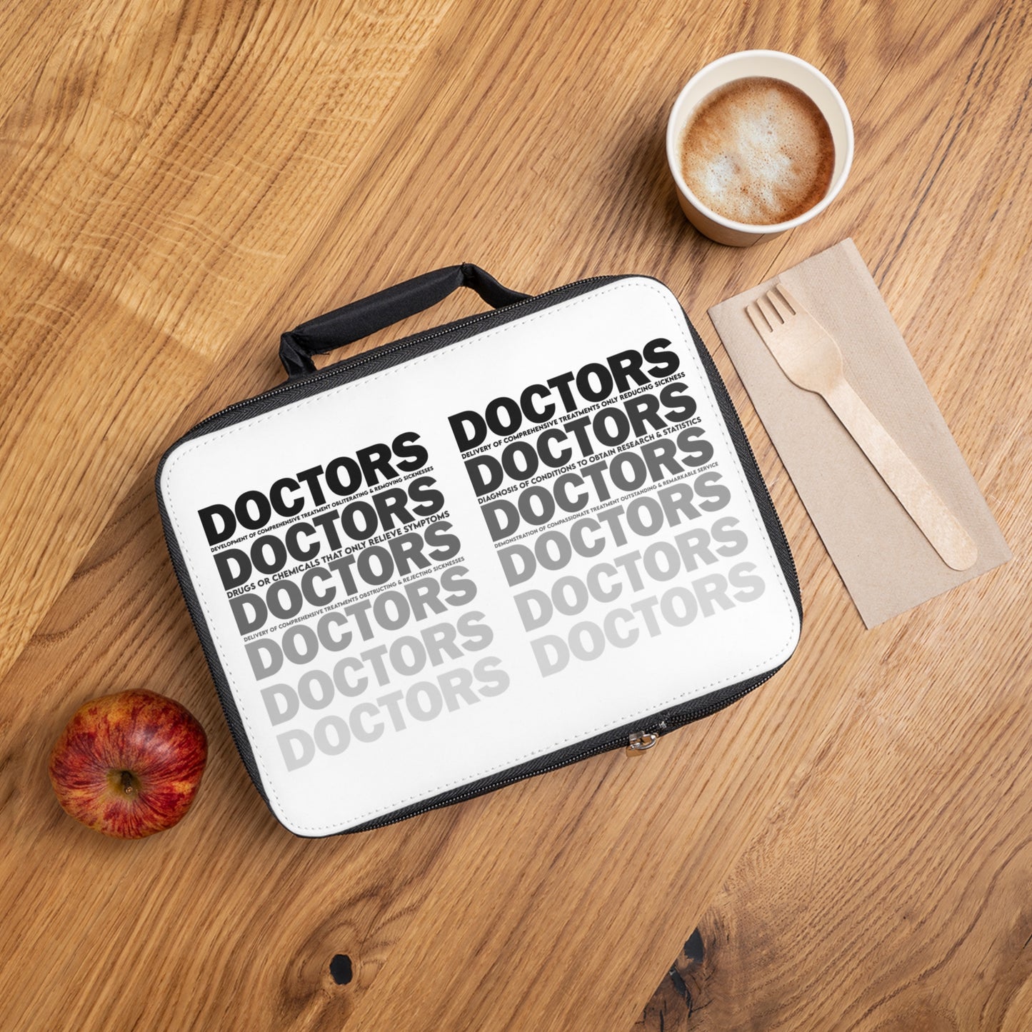 Doctors Repeating Pattern Lunch Bag – Medical Professional Gift