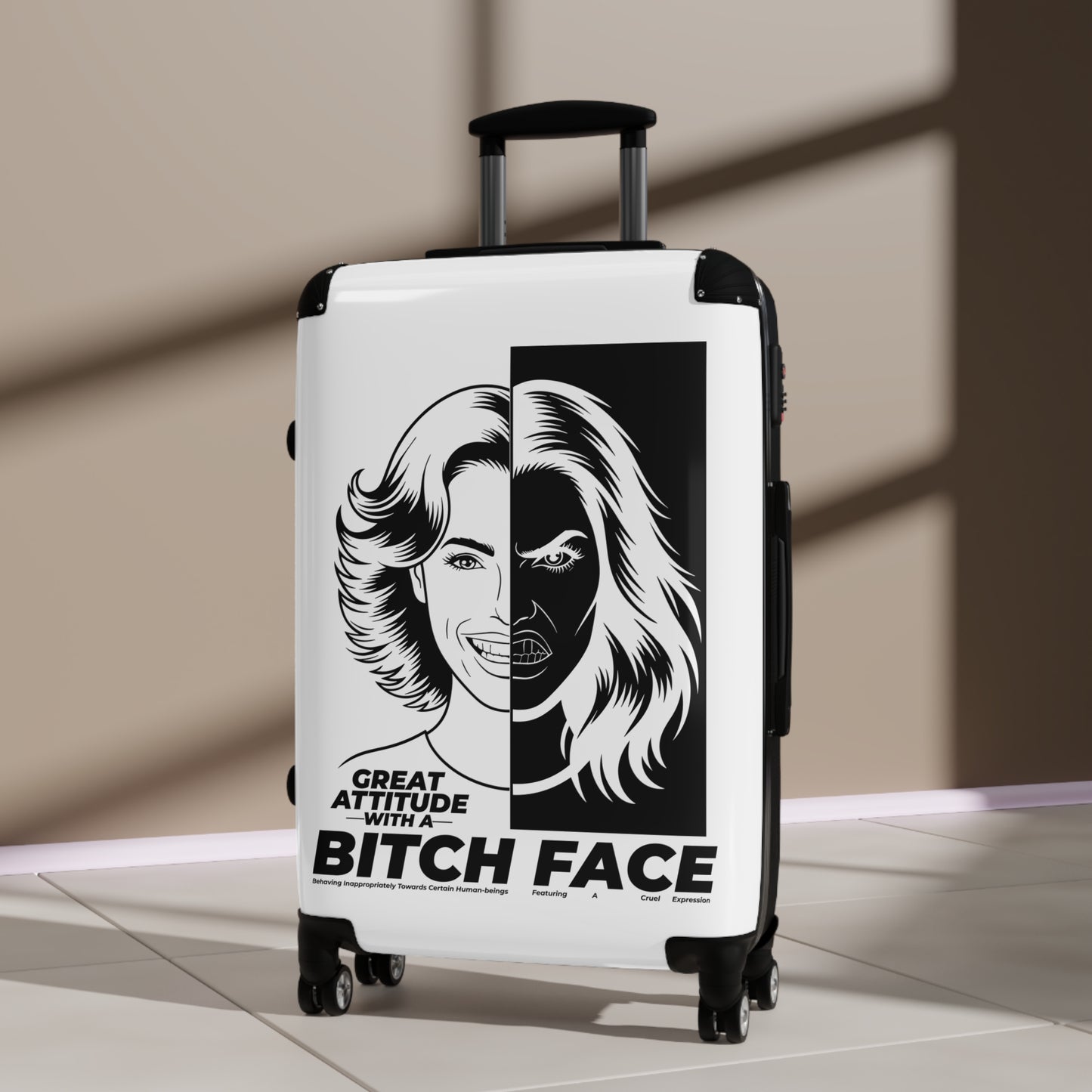 Bitch Face Suitcase - Travel Luggage for Bold Personalities, Funny Gift for Travelers, Great Attitude Luggage, Stylish Carry-On for [...]